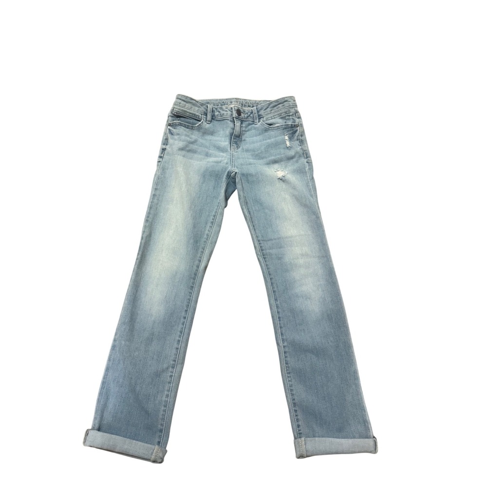 Simply Vera Vera Wang Roll Cuff Skinny Jeans‎ Size 2 Light Wash  Distressed